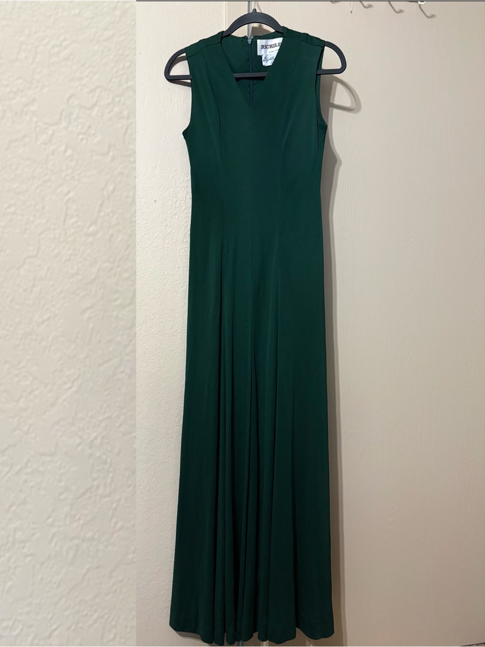 Richilene NY Elizabeth Arden Vintage Floor Length Sleeveless Gown Wm sz 10 - Picture 2 of 8